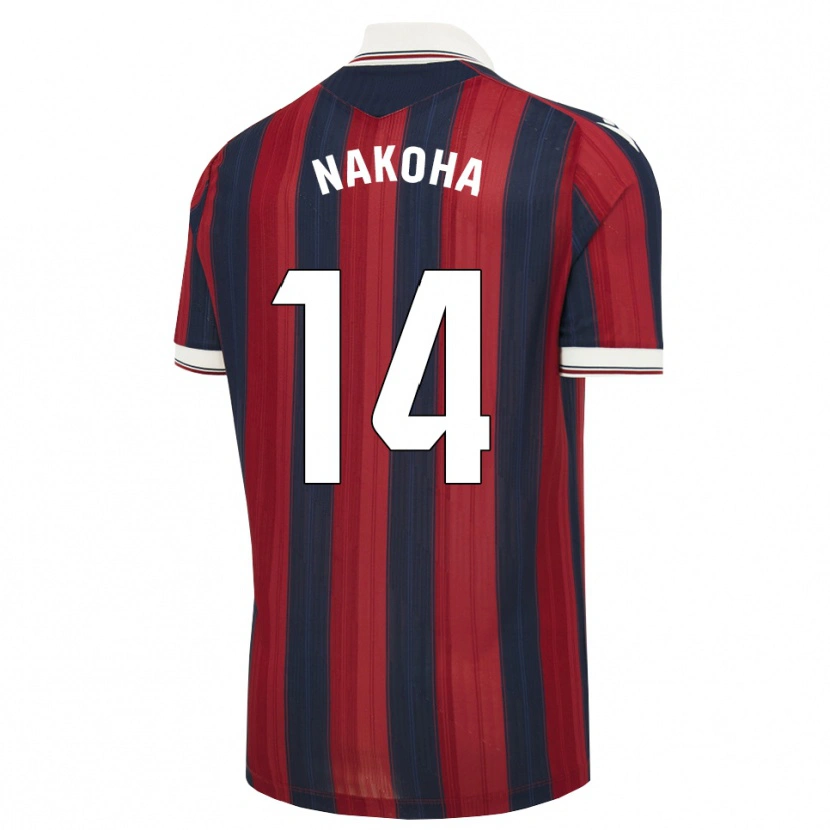 Danxen Mujer Camiseta Huseini Nakoha #14 Azul Medianoche Rojo 1ª Equipación 2026/27 La Camisa México