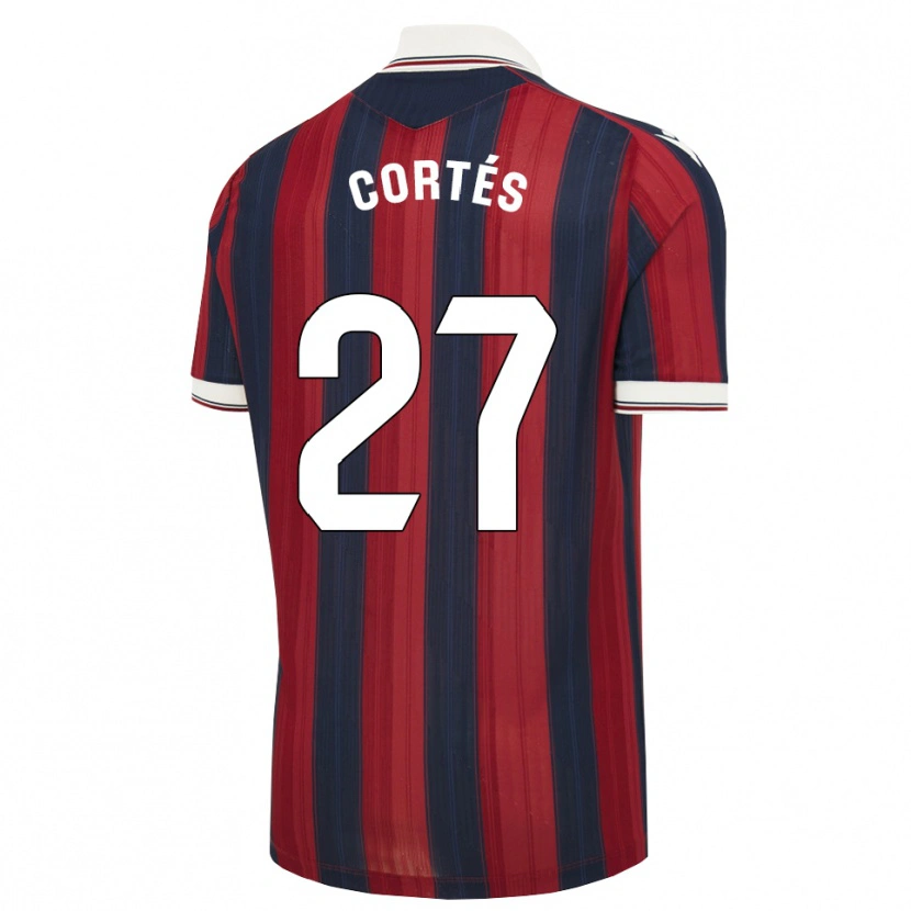 Danxen Mujer Camiseta Paco Cortés #27 Azul Medianoche Rojo 1ª Equipación 2026/27 La Camisa México
