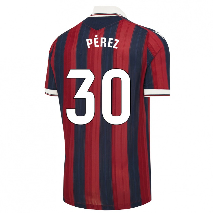 Danxen Mujer Camiseta Luismi Pérez #30 Azul Medianoche Rojo 1ª Equipación 2026/27 La Camisa México