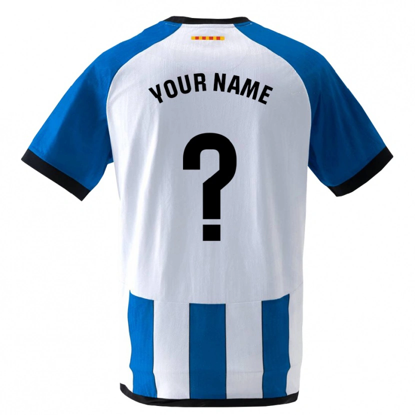 Danxen Mujer Camiseta Su Nombre #0 Azul Real Blanco 1ª Equipación 2026/27 La Camisa México