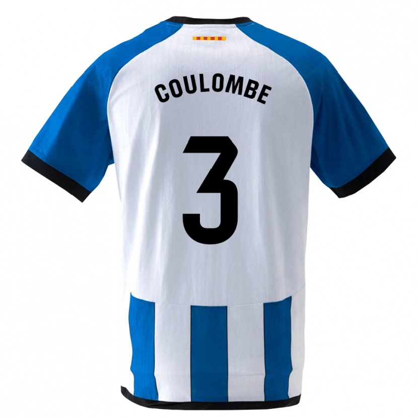 Danxen Mujer Camiseta Thomas Coulombe #3 Azul Real Blanco 1ª Equipación 2026/27 La Camisa México