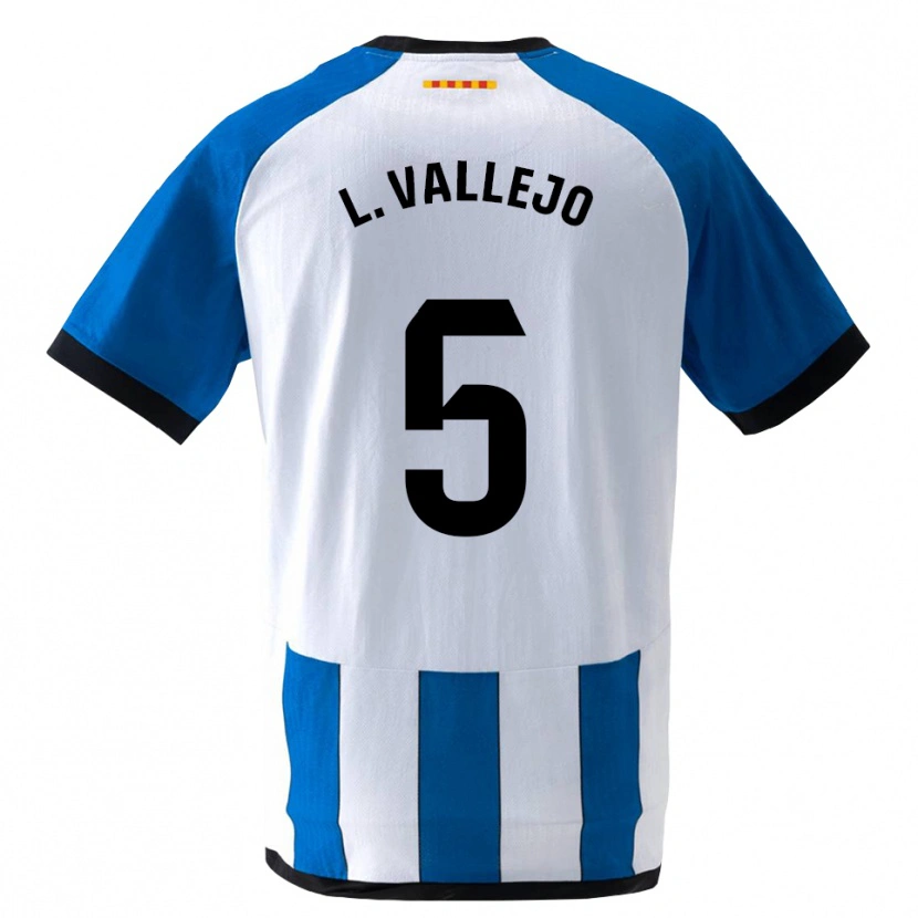Danxen Mujer Camiseta Lucía Vallejo Blázquez #5 Azul Real Blanco 1ª Equipación 2026/27 La Camisa México