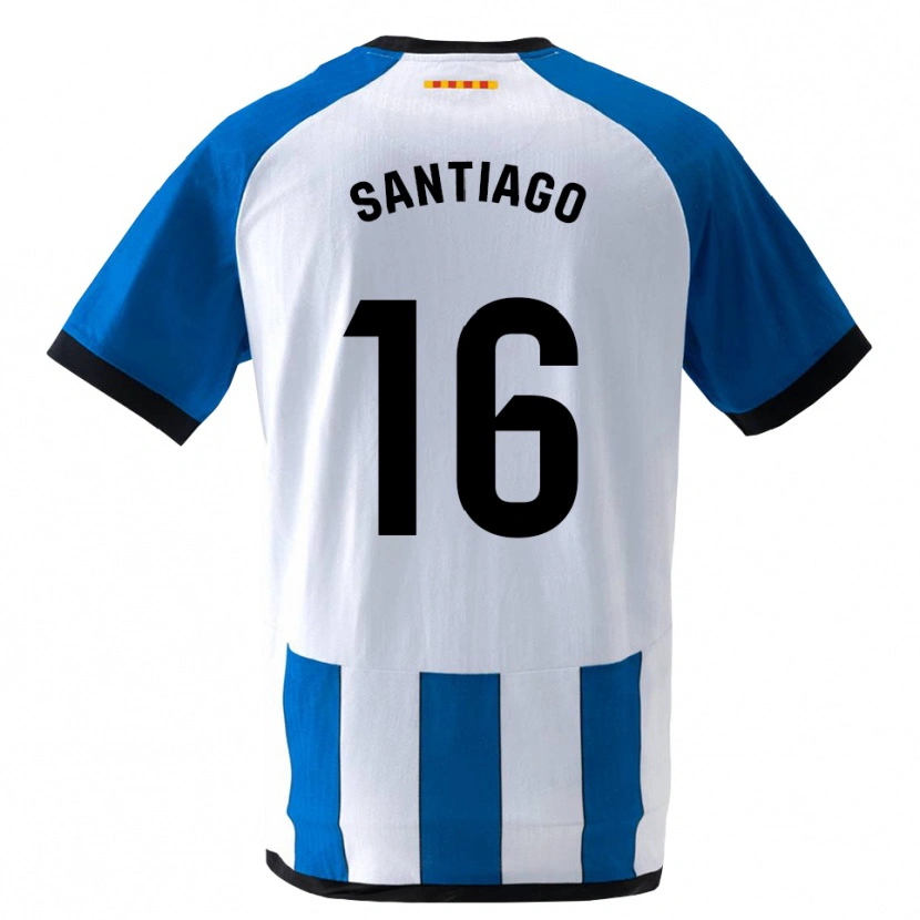Danxen Mujer Camiseta Alejandro Santiago #16 Azul Real Blanco 1ª Equipación 2026/27 La Camisa México