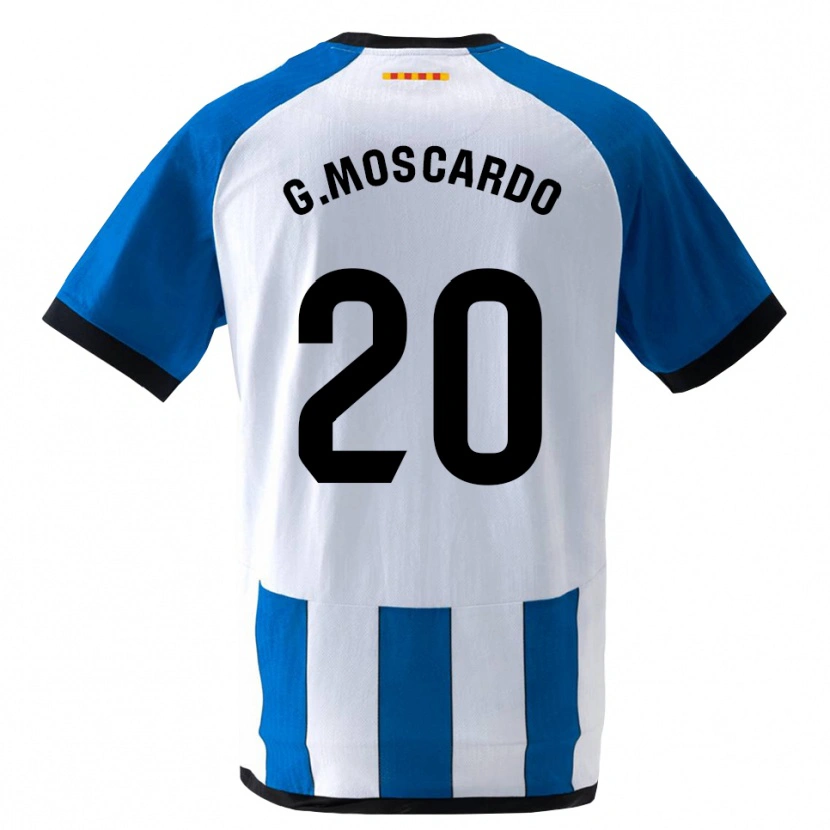 Danxen Mujer Camiseta Gabriel Moscardo #20 Azul Real Blanco 1ª Equipación 2026/27 La Camisa México
