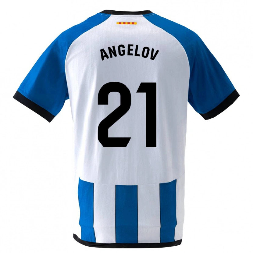 Danxen Mujer Camiseta Georgi Angelov #21 Azul Real Blanco 1ª Equipación 2026/27 La Camisa México