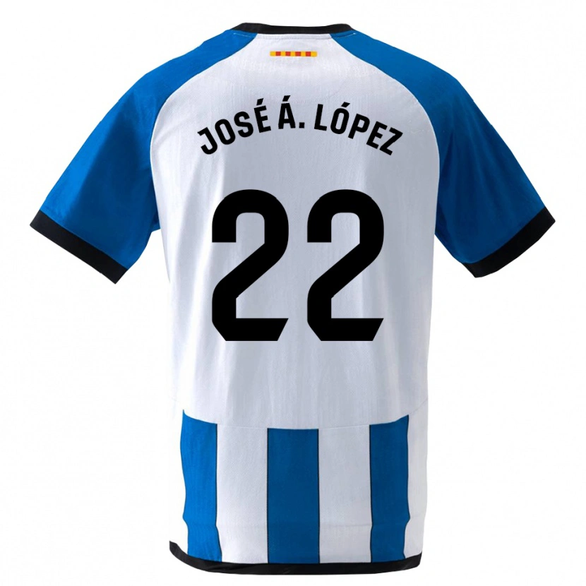 Danxen Mujer Camiseta José Ángel López #22 Azul Real Blanco 1ª Equipación 2026/27 La Camisa México