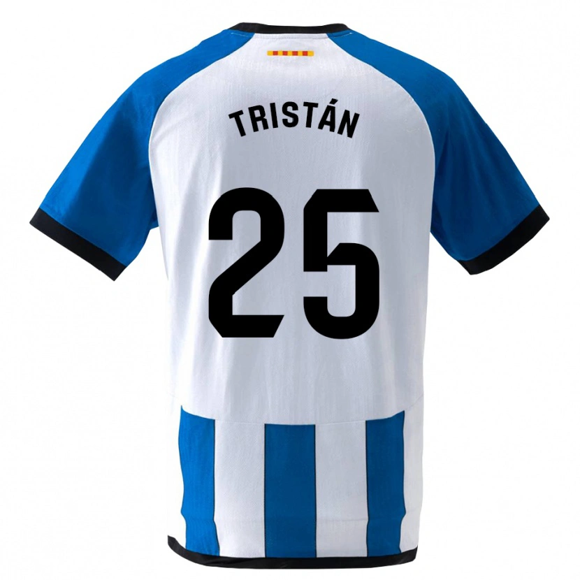Danxen Mujer Camiseta Pol Tristán #25 Azul Real Blanco 1ª Equipación 2026/27 La Camisa México