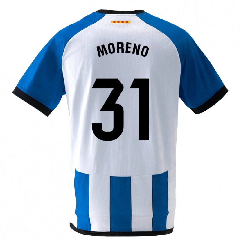 Danxen Mujer Camiseta Jan Moreno #31 Azul Real Blanco 1ª Equipación 2026/27 La Camisa México