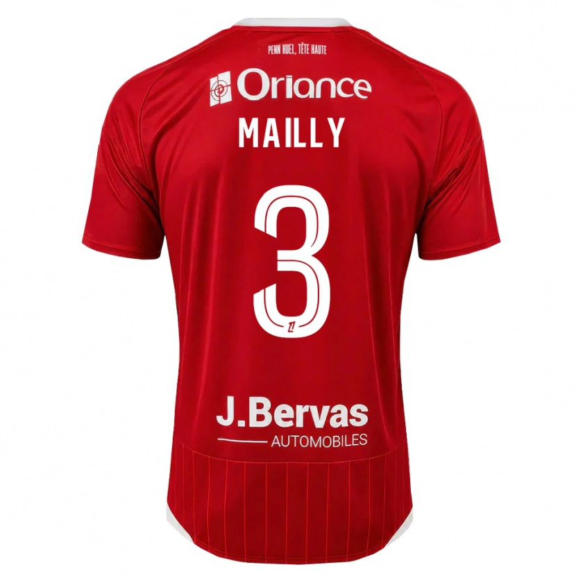 Danxen Mujer Camiseta Evan Mailly #3 Blanco Rojo 1ª Equipación 2026/27 La Camisa México