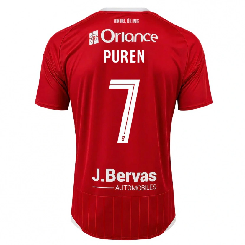 Danxen Mujer Camiseta Matthieu Puren #7 Blanco Rojo 1ª Equipación 2026/27 La Camisa México