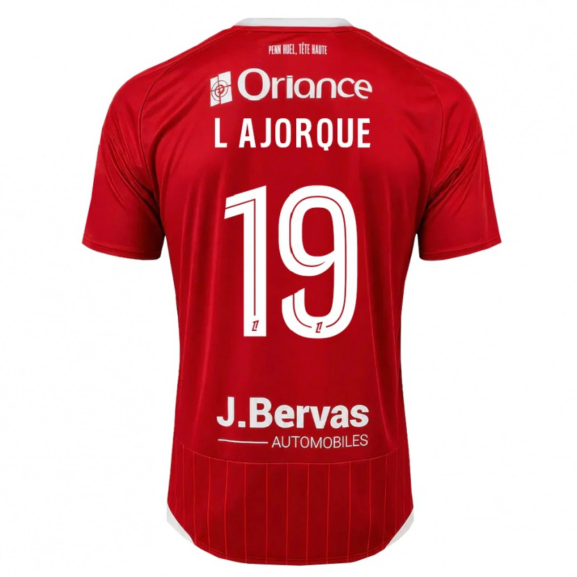 Danxen Mujer Camiseta Ludovic Ajorque #19 Blanco Rojo 1ª Equipación 2026/27 La Camisa México