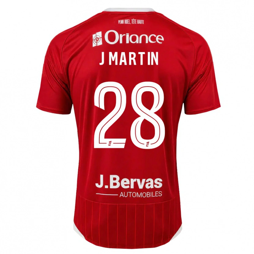 Danxen Mujer Camiseta Jonas Martin #28 Blanco Rojo 1ª Equipación 2026/27 La Camisa México