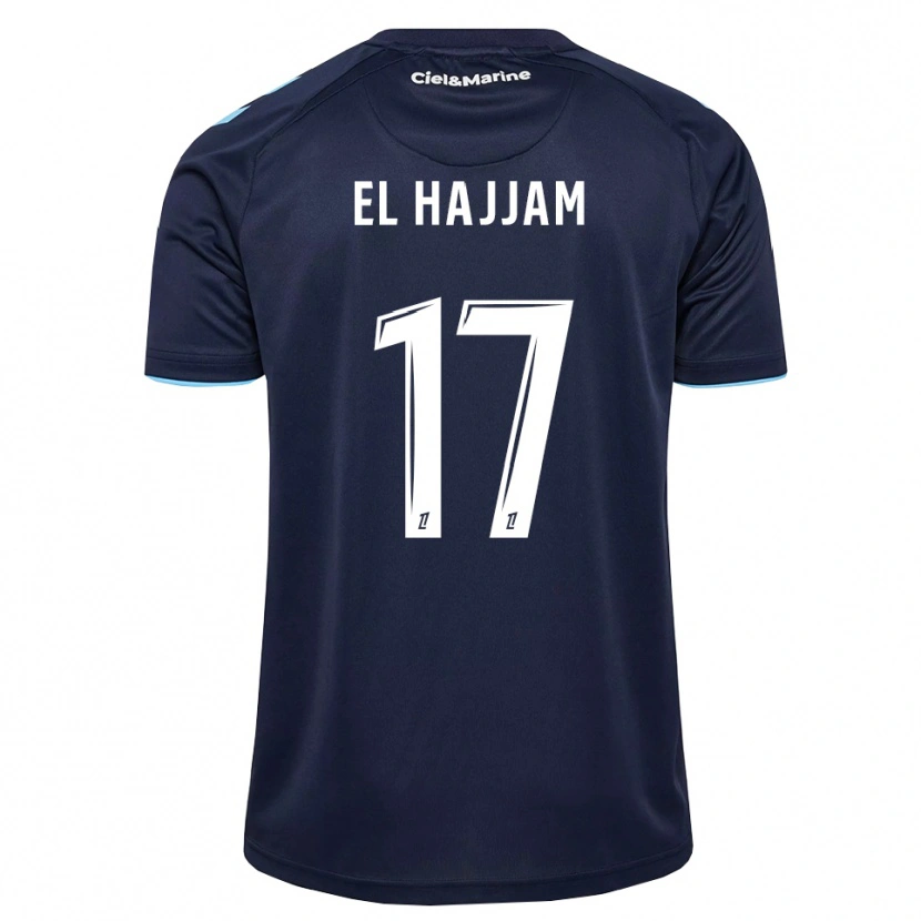 Danxen Mujer Camiseta Oualid El Hajjam #17 Azul Aciano Azul Medianoche 1ª Equipación 2026/27 La Camisa México