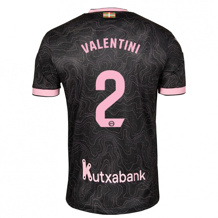 Danxen Mujer Camiseta Nicolás Valentini #2 Negro Rosa 2ª Equipación 2026/27 La Camisa México
