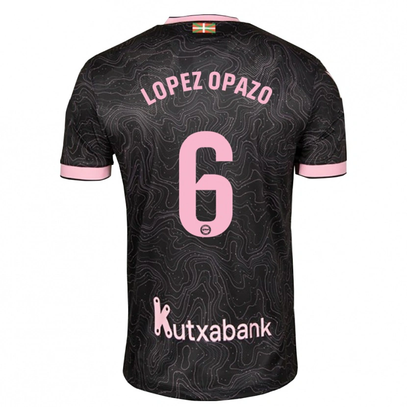 Danxen Mujer Camiseta Nayadet Zulema Lopez Opazo #6 Negro Rosa 2ª Equipación 2026/27 La Camisa México