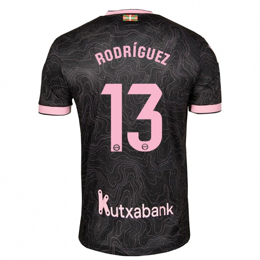 Danxen Mujer Camiseta Adrián Rodríguez #13 Negro Rosa 2ª Equipación 2026/27 La Camisa México