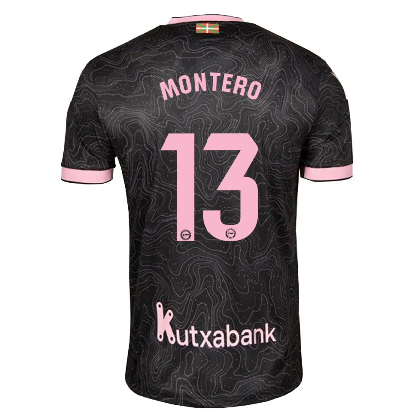 Danxen Mujer Camiseta Rubén Montero #13 Negro Rosa 2ª Equipación 2026/27 La Camisa México