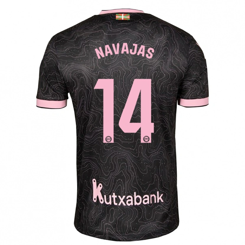 Danxen Mujer Camiseta Laura Navajas #14 Negro Rosa 2ª Equipación 2026/27 La Camisa México