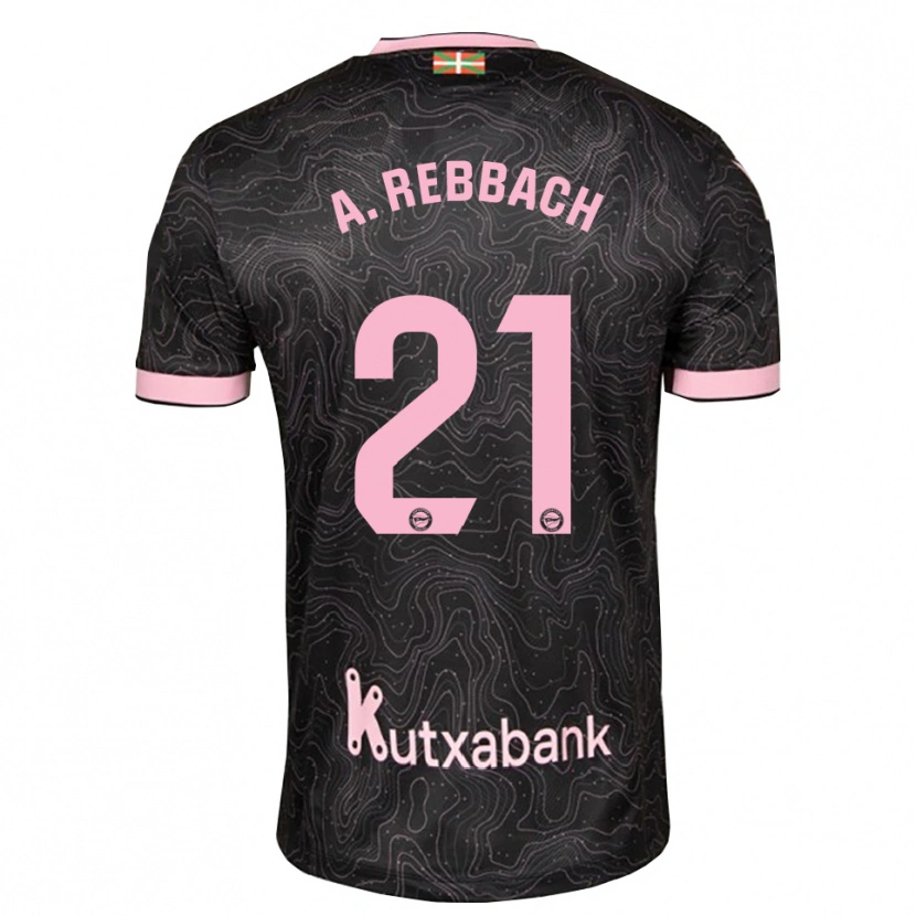 Danxen Mujer Camiseta Abde Rebbach #21 Negro Rosa 2ª Equipación 2026/27 La Camisa México