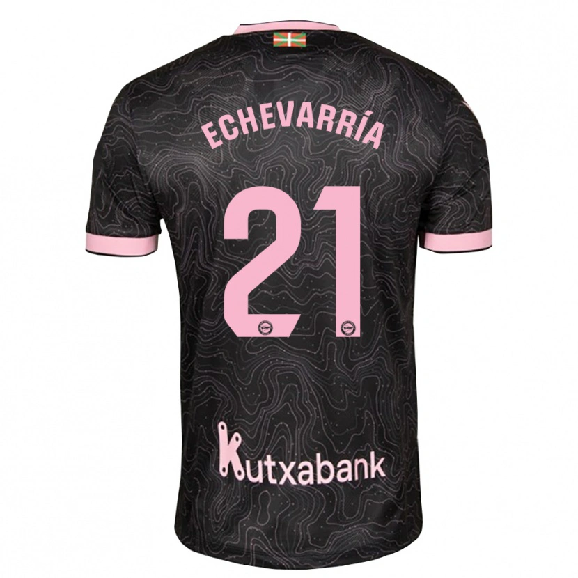 Danxen Mujer Camiseta Martin Echevarría #21 Negro Rosa 2ª Equipación 2026/27 La Camisa México