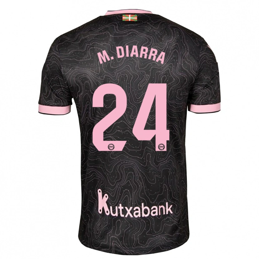 Danxen Mujer Camiseta Moussa Diarra #24 Negro Rosa 2ª Equipación 2026/27 La Camisa México