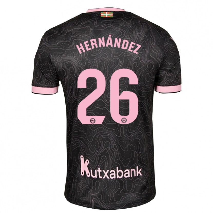 Danxen Mujer Camiseta Izei Hernández #26 Negro Rosa 2ª Equipación 2026/27 La Camisa México