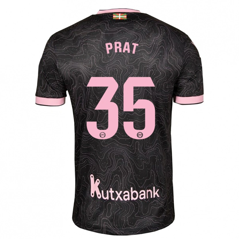 Danxen Mujer Camiseta Jaric Prat #35 Negro Rosa 2ª Equipación 2026/27 La Camisa México