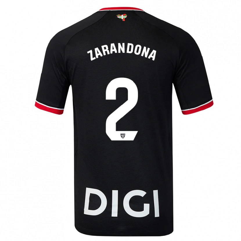 Danxen Mujer Camiseta Telmo Zarandona #2 Negro Blanco Rojo 2ª Equipación 2026/27 La Camisa México