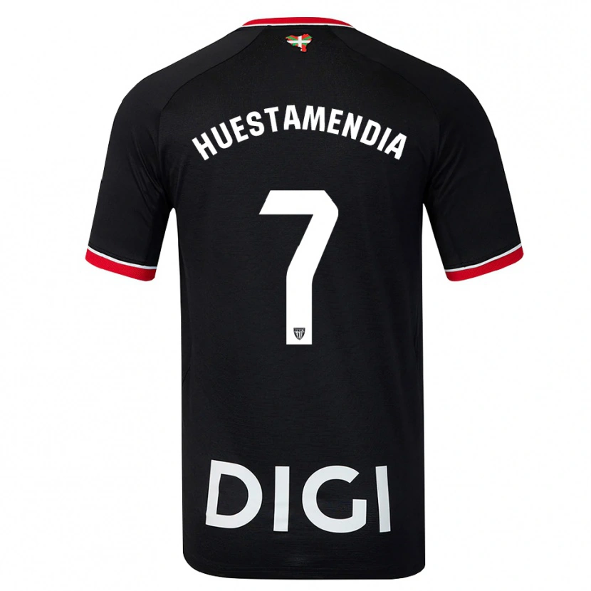 Danxen Mujer Camiseta Peio Huestamendia #7 Negro Blanco Rojo 2ª Equipación 2026/27 La Camisa México
