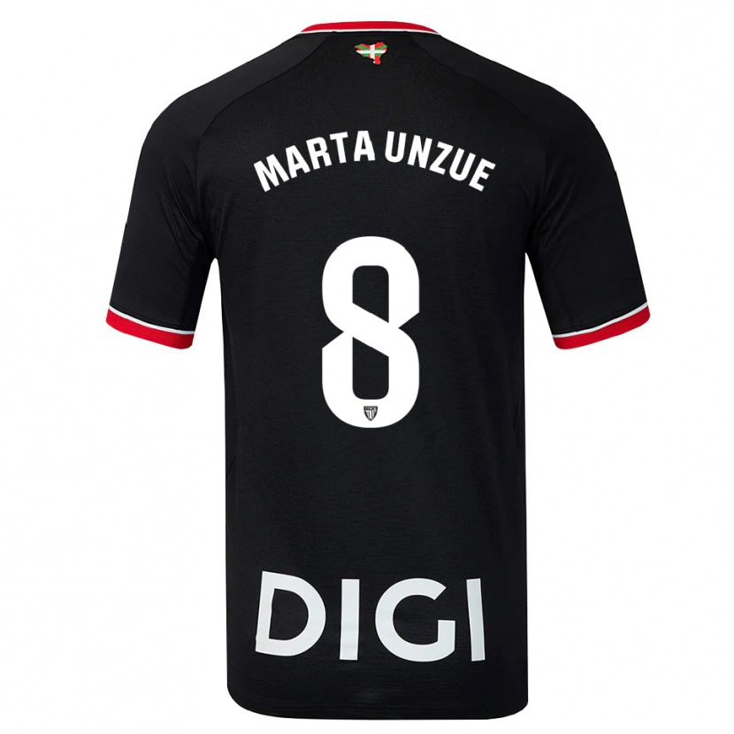 Danxen Mujer Camiseta Marta Unzué Urdániz #8 Negro Blanco Rojo 2ª Equipación 2026/27 La Camisa México