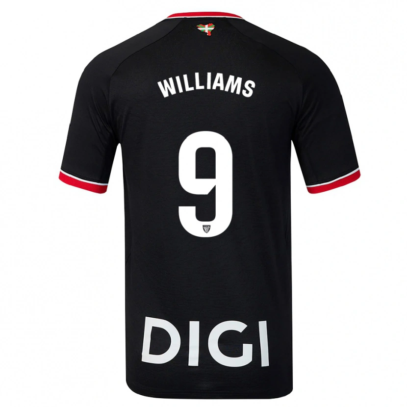Danxen Mujer Camiseta Iñaki Williams #9 Negro Blanco Rojo 2ª Equipación 2026/27 La Camisa México