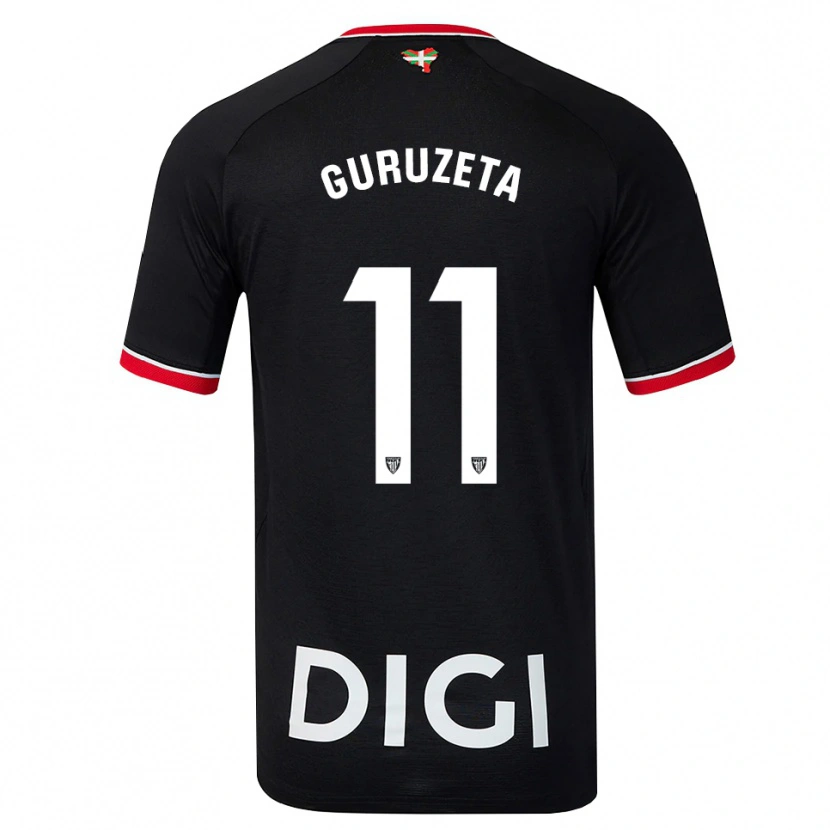 Danxen Mujer Camiseta Gorka Guruzeta #11 Negro Blanco Rojo 2ª Equipación 2026/27 La Camisa México
