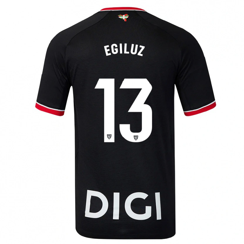 Danxen Mujer Camiseta Unai Egiluz #13 Negro Blanco Rojo 2ª Equipación 2026/27 La Camisa México