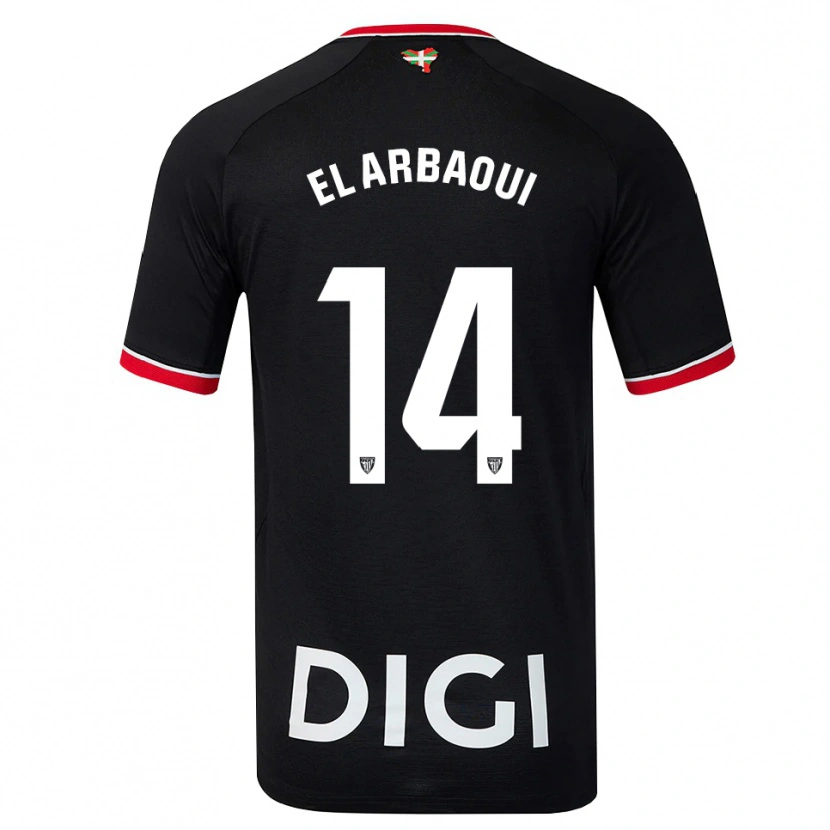 Danxen Mujer Camiseta Ilyas El Arbaoui #14 Negro Blanco Rojo 2ª Equipación 2026/27 La Camisa México