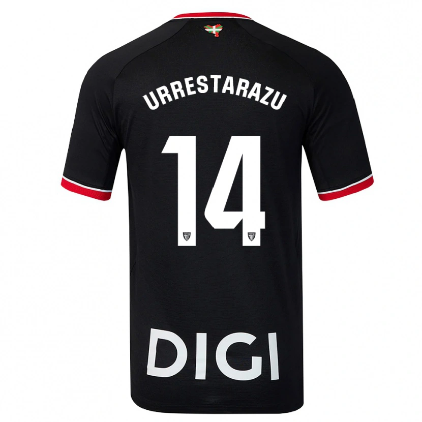 Danxen Mujer Camiseta Mikel Urrestarazu #14 Negro Blanco Rojo 2ª Equipación 2026/27 La Camisa México