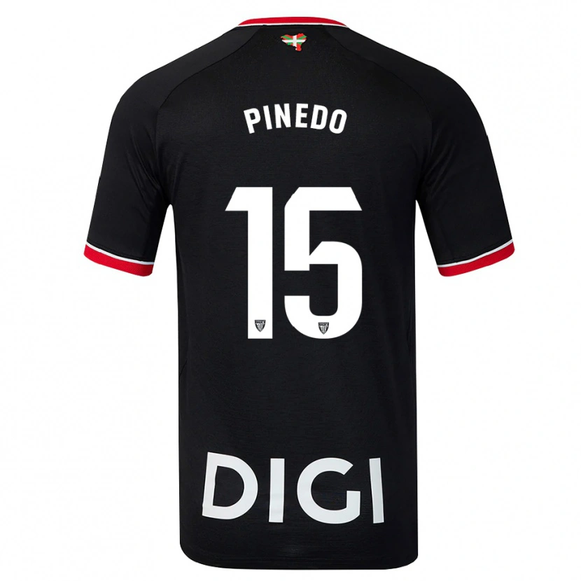 Danxen Mujer Camiseta Clara Pinedo Castresana #15 Negro Blanco Rojo 2ª Equipación 2026/27 La Camisa México