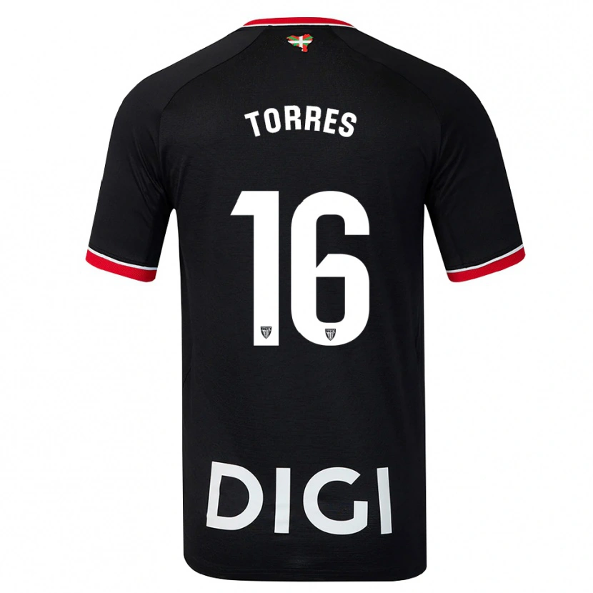 Danxen Mujer Camiseta Asier Torres #16 Negro Blanco Rojo 2ª Equipación 2026/27 La Camisa México