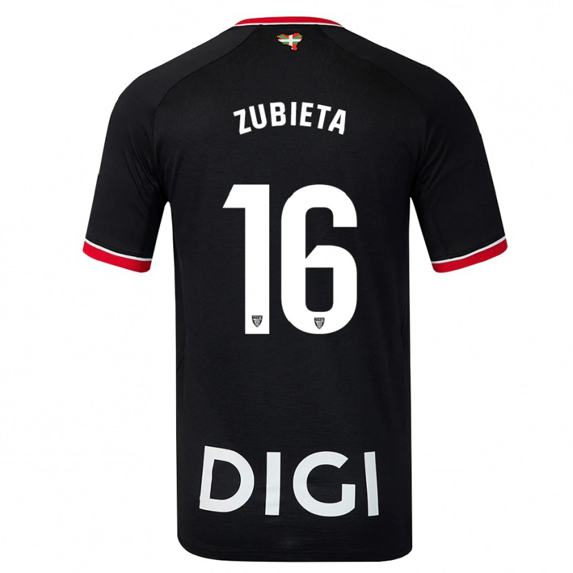 Danxen Mujer Camiseta Maite Zubieta Arambarri #16 Negro Blanco Rojo 2ª Equipación 2026/27 La Camisa México