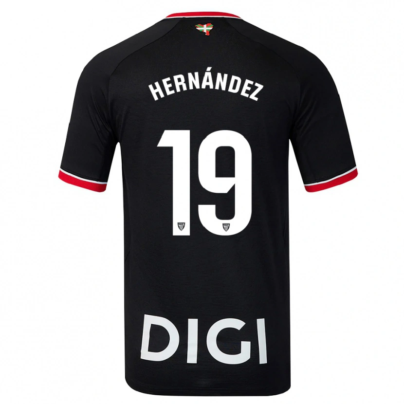 Danxen Mujer Camiseta Egoitz Hernández #19 Negro Blanco Rojo 2ª Equipación 2026/27 La Camisa México