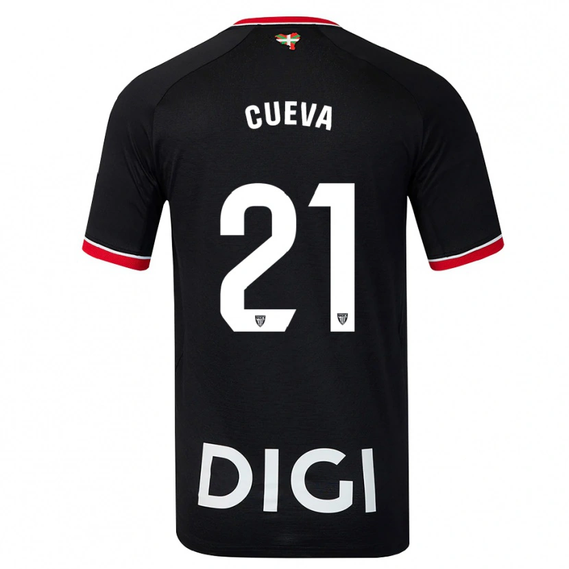 Danxen Mujer Camiseta Oier Cueva #21 Negro Blanco Rojo 2ª Equipación 2026/27 La Camisa México