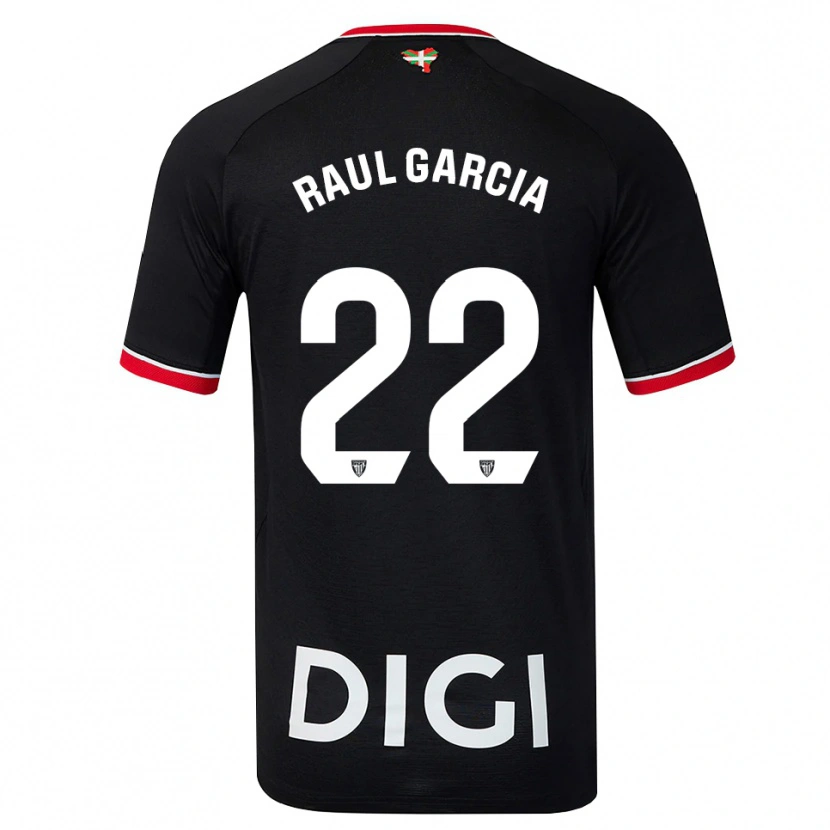 Danxen Mujer Camiseta Raul Garcia #22 Negro Blanco Rojo 2ª Equipación 2026/27 La Camisa México