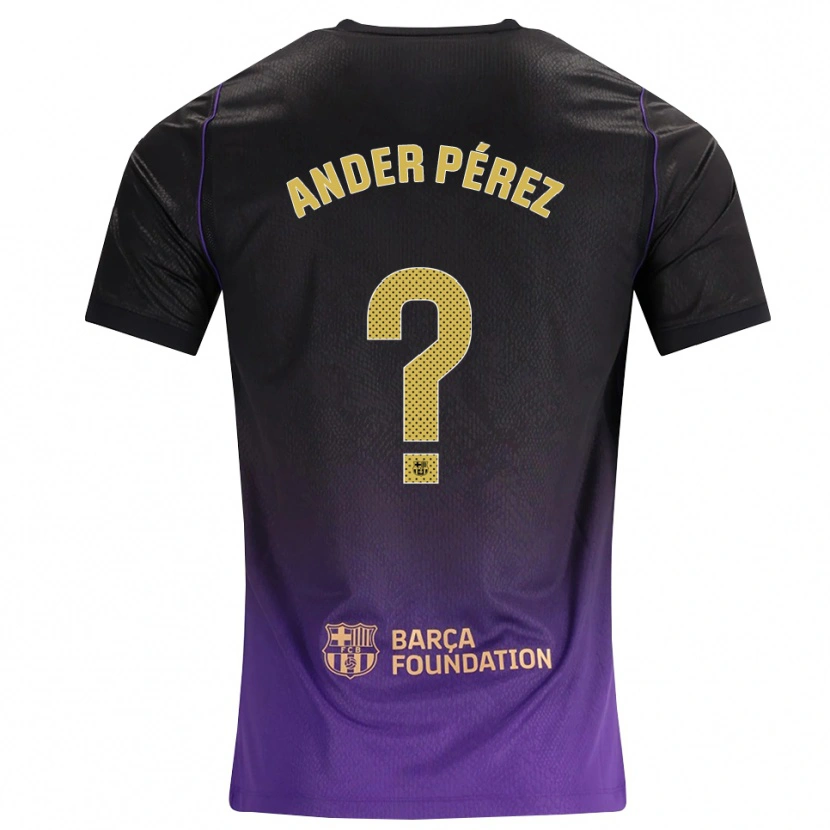 Danxen Mujer Camiseta Ander Pérez #0 Morado Amarillo Negro 2ª Equipación 2026/27 La Camisa México
