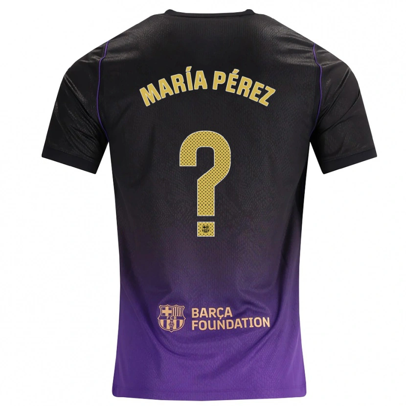 Danxen Mujer Camiseta María Pérez #0 Morado Amarillo Negro 2ª Equipación 2026/27 La Camisa México