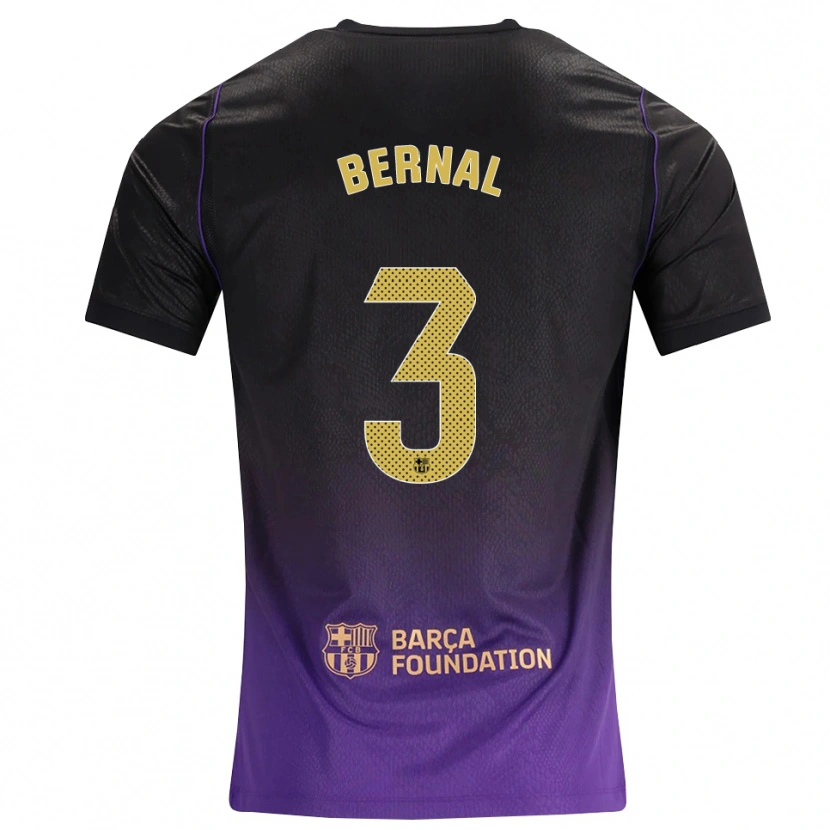 Danxen Mujer Camiseta Lucas Bernal #3 Morado Amarillo Negro 2ª Equipación 2026/27 La Camisa México
