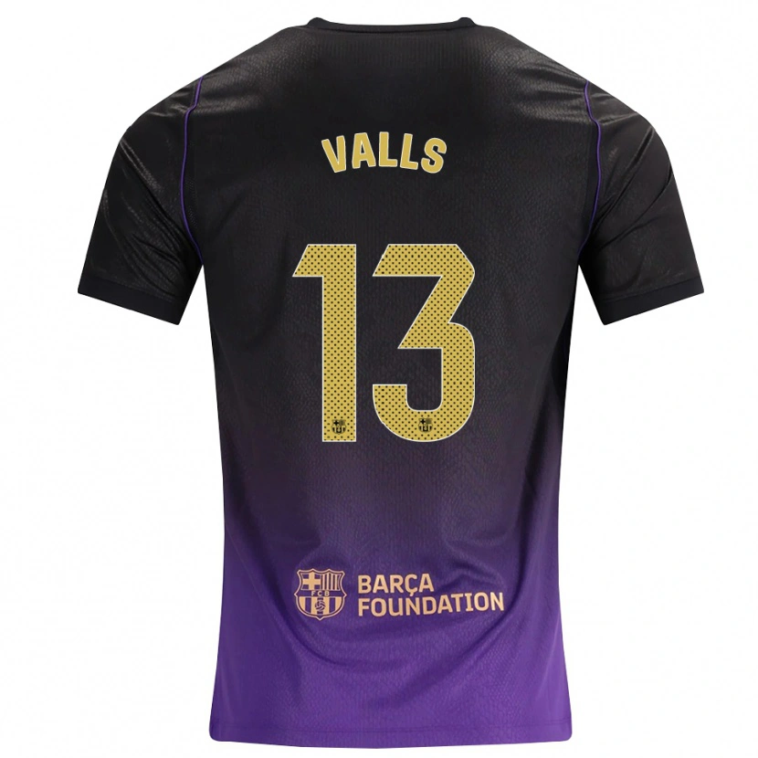 Danxen Mujer Camiseta Gerard Valls #13 Morado Amarillo Negro 2ª Equipación 2026/27 La Camisa México