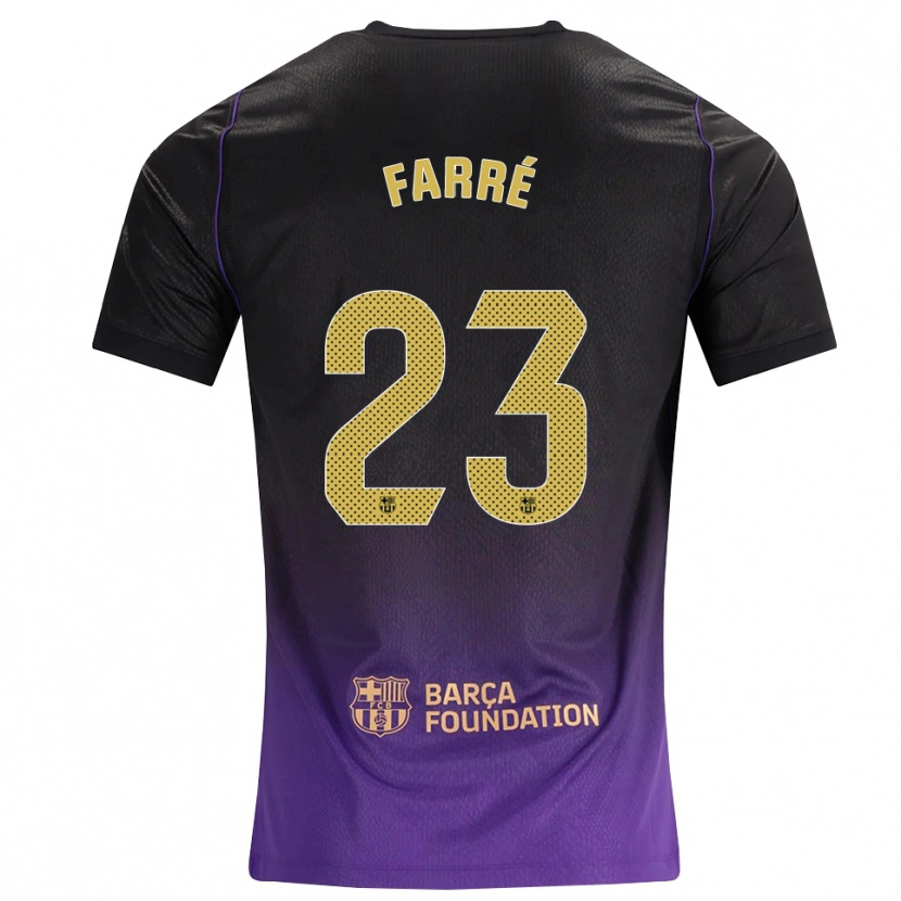 Danxen Mujer Camiseta Landry Farré #23 Morado Amarillo Negro 2ª Equipación 2026/27 La Camisa México
