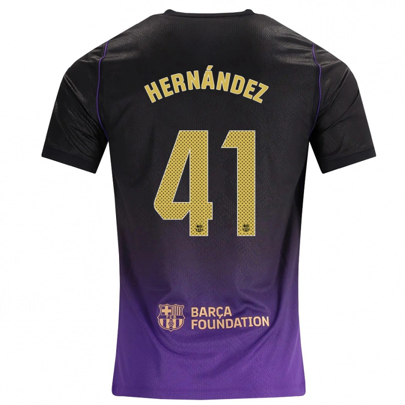 Danxen Mujer Camiseta Juan Hernández #41 Morado Amarillo Negro 2ª Equipación 2026/27 La Camisa México