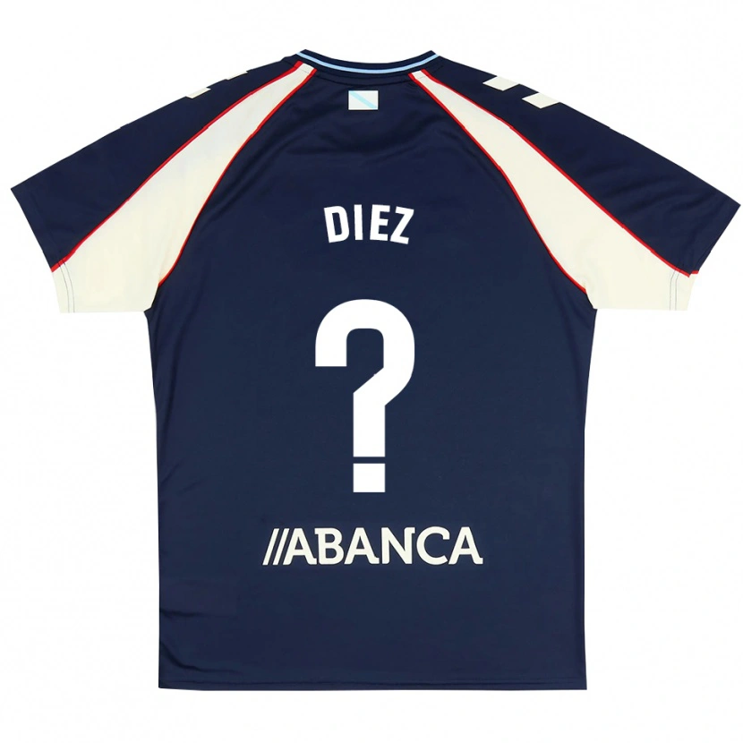 Danxen Mujer Camiseta Sergio Diez #0 Azul Real Rojo Blanco 2ª Equipación 2026/27 La Camisa México