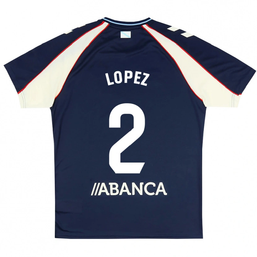 Danxen Mujer Camiseta Iván López #2 Azul Real Rojo Blanco 2ª Equipación 2026/27 La Camisa México