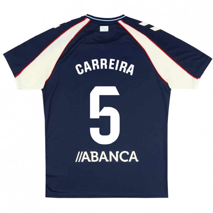Danxen Mujer Camiseta Sergio Carreira #5 Azul Real Rojo Blanco 2ª Equipación 2026/27 La Camisa México